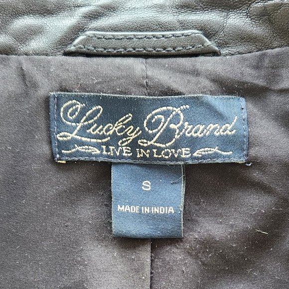 Lucky Brand Moto Leather Jacket - Small - Black - Picture 3 of 3